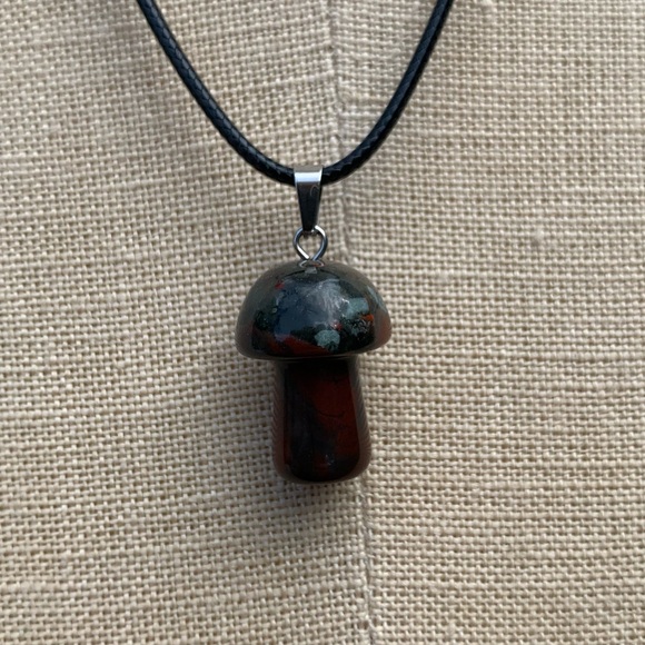 Handmade Genuine Stone Mushroom Amulet Necklace - Picture 8 of 14